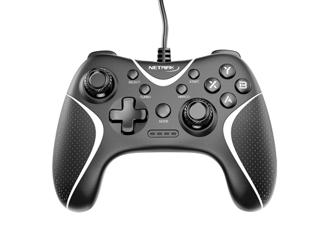 Joystick para PC Dualshock Cable 1.7mts Netmak (NM-DELUXE) Gamepad para PC